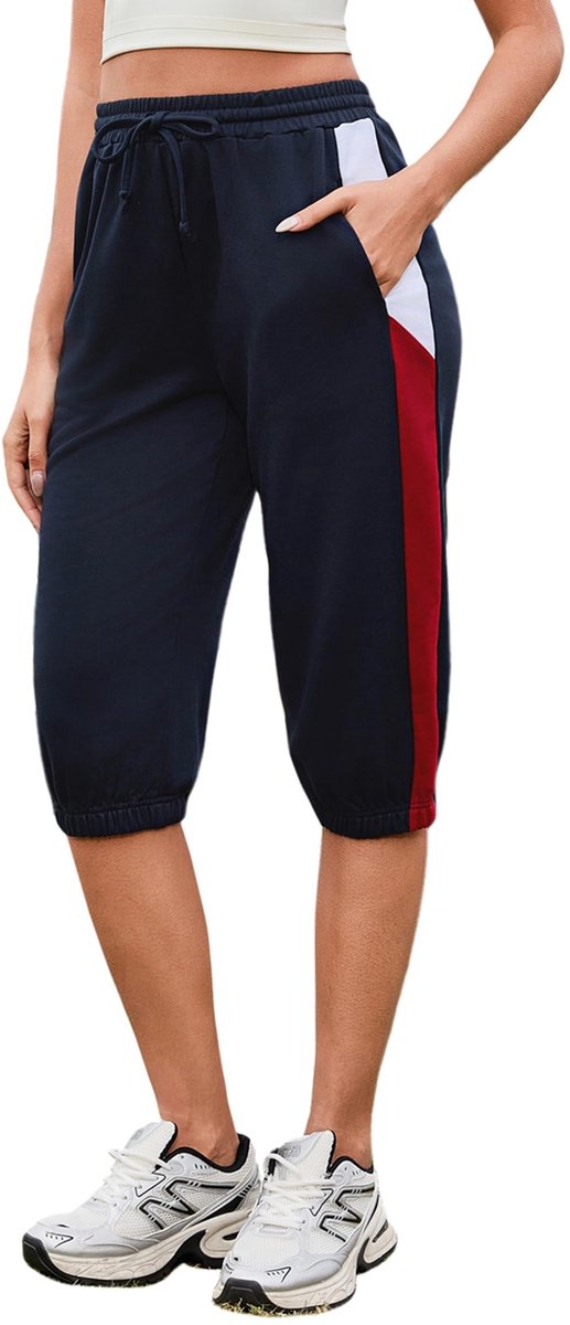 Dailygoods- Joggingbroek Dames 3/4 - Casual Sportbroek - Katoen - Verstelbare Tailleband - Duurzaam - Ideaal voor Sport/Everyday