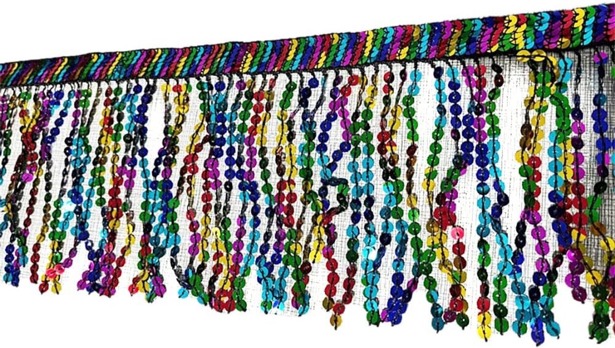 Decoratieve Franje met Pailletten voor DIY Kleding en Kostuums - 3 Yards 16cm Franje Ribbons voor Creatieve Projecten en Naaiaccessoires