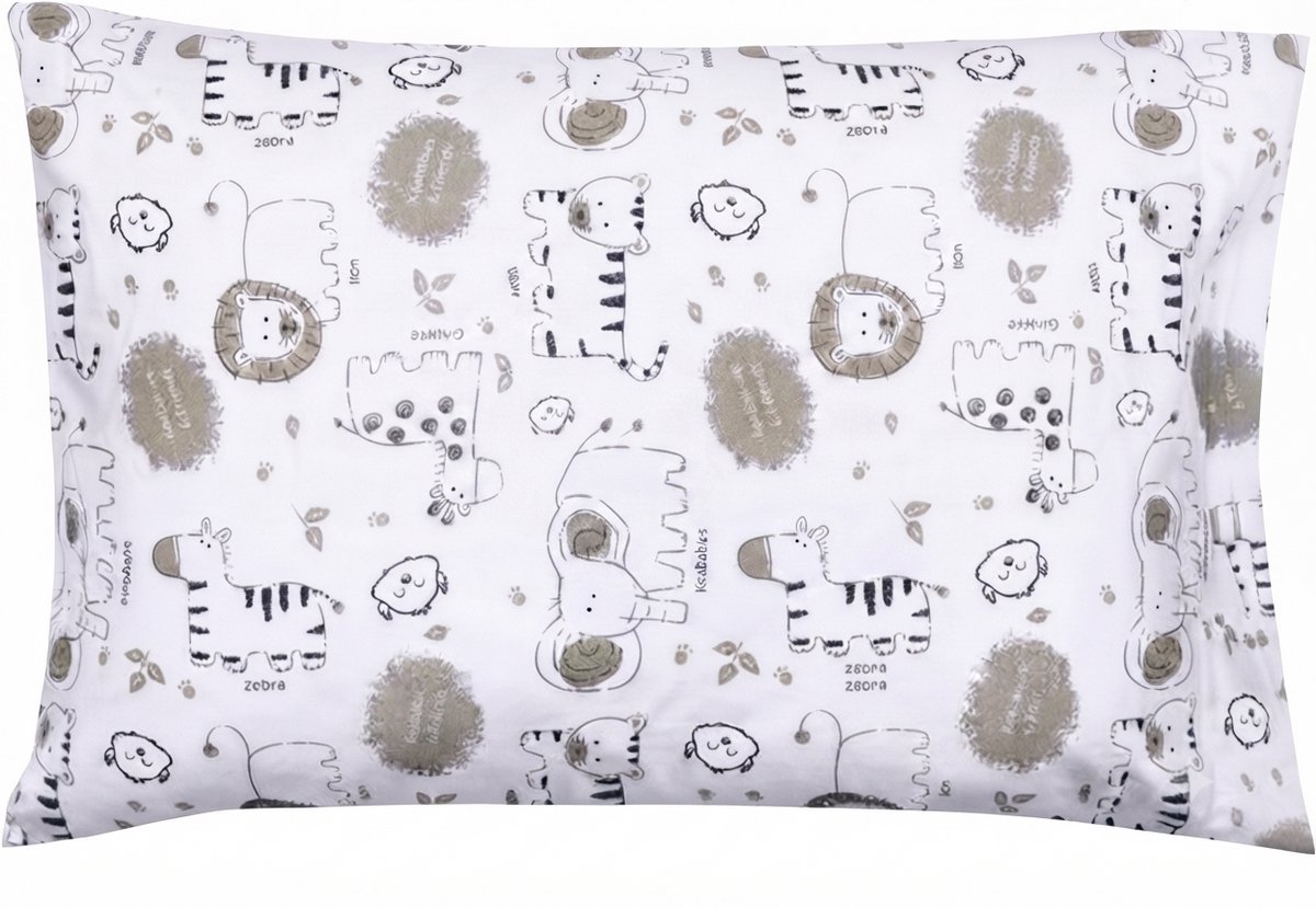 Livatto Hoofdkussen voor Kinderen 33x45 cm - Biologisch Katoen met Kussensloop - Zacht en Wasbaar Peuterkussen