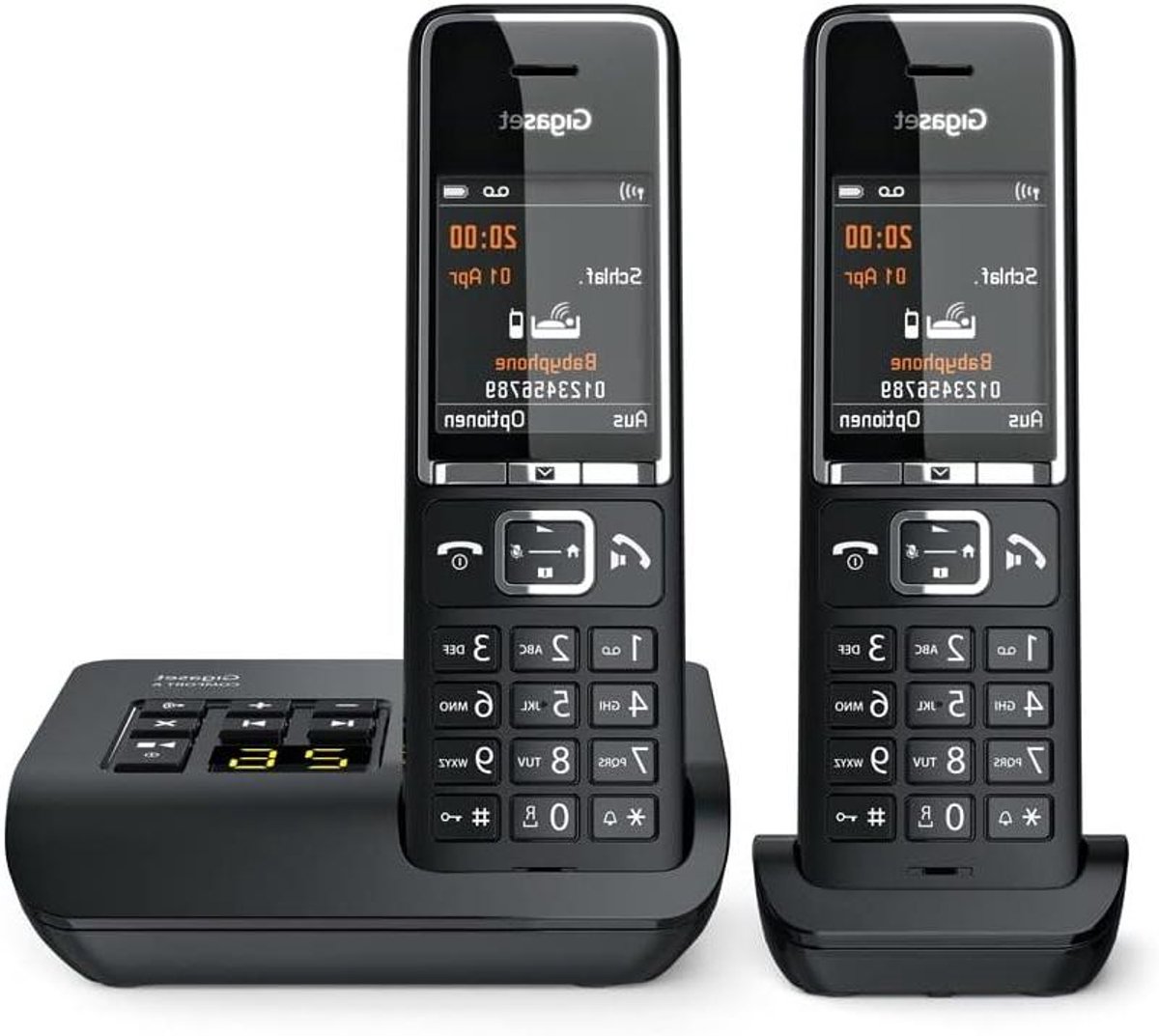 Draadloze Telefoon - Thuis Telefoon - Thuis Bellen - Inclusief Antwoordapparaat - Duo Set - Zwart