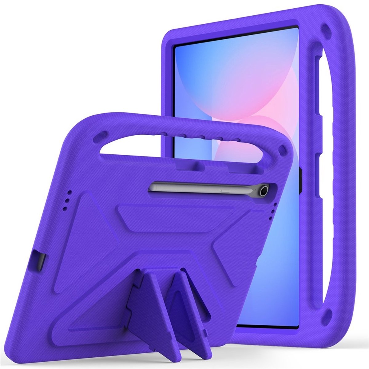 Coverup Tablethoes geschikt voor Samsung Galaxy Tab S10 FE Plus Hoesje - ShockProof Kids Case - Paars