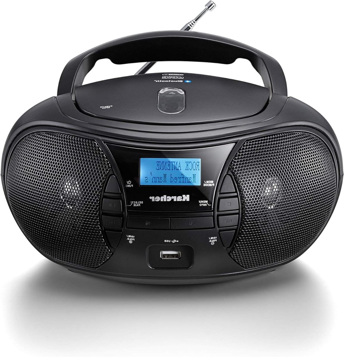 Draagbare CD Radio - Boombox Muziekspeler - Muziek Luisteren - Bluetooth DAB+ USB - Stereo 3.2 Watt - Zwart