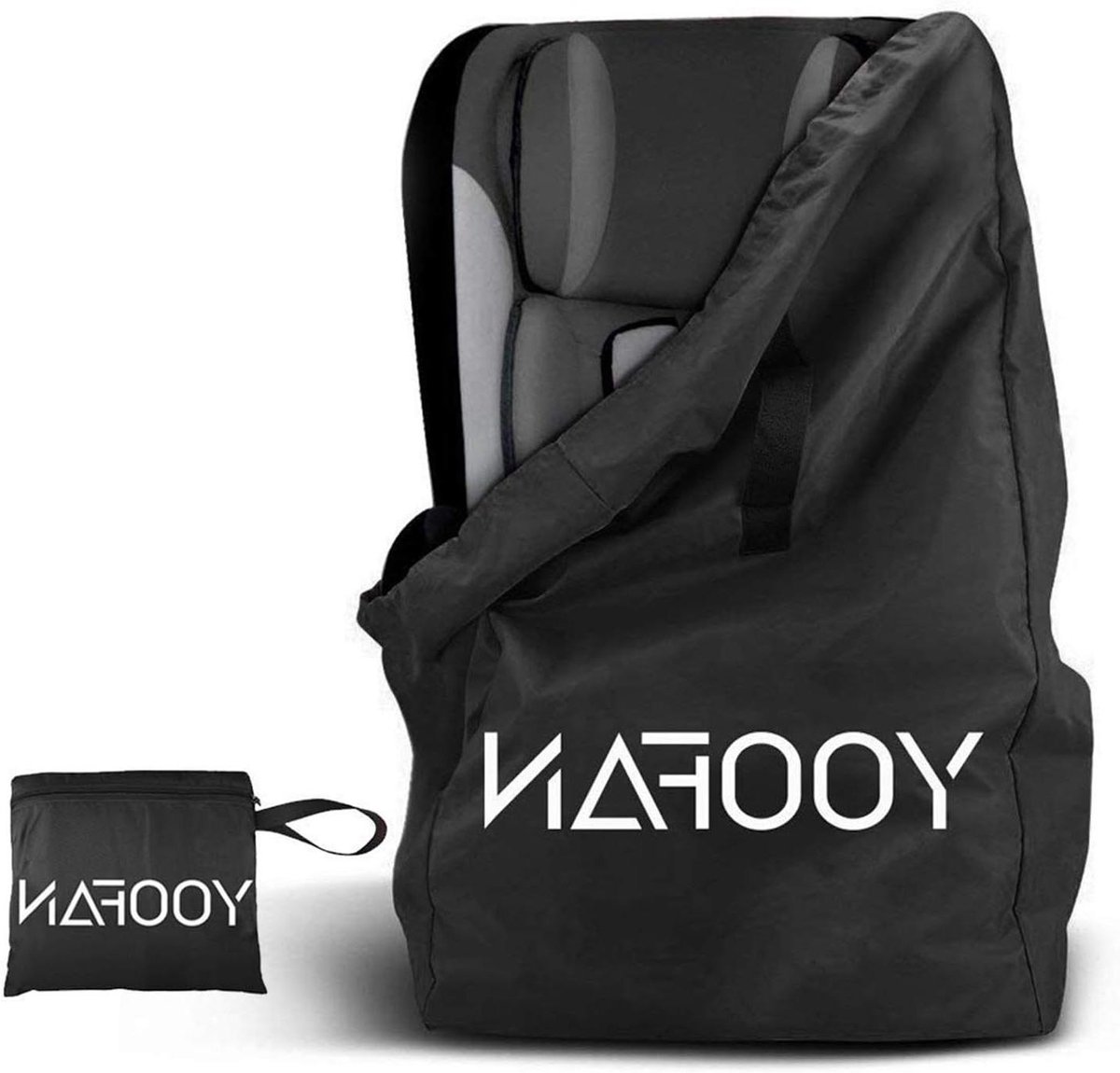 Reistas Kinderzitje - Reisaccessoire - Vliegtuig Transport - Waterafstotend Oxford - 85 cm - Zwart