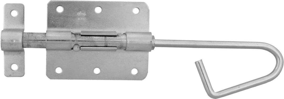 Overslagpen Deuren - Veiligheidsgrendel Huis - Extra Beveiliging - Robuuste Staalconstructie - 350 x 12 mm - Zilver