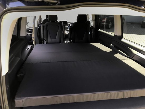 Vouwmatras - Slaapmat - Comfortabel slapen - Koudschuim kern - 185x138x6 cm - Zwart — afbeelding 5