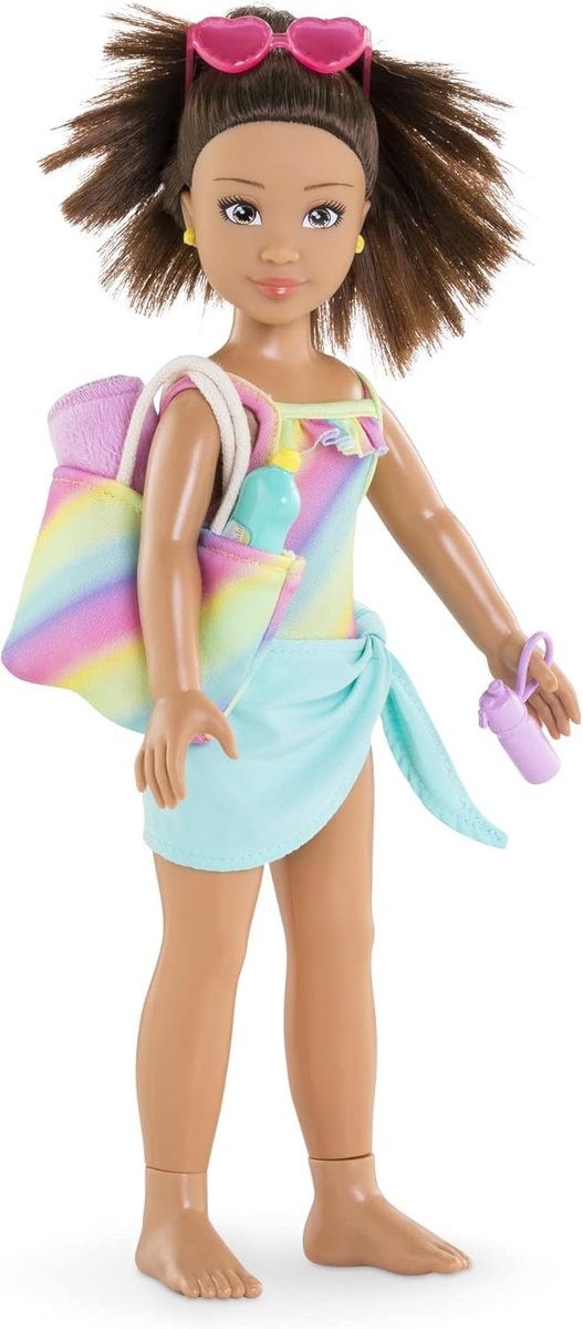 Prachtig Zomer Speelgoed Meisjespop 28 cm met Strandoutfit en Accessoires, Vanillegeur van prachtig — afbeelding 4