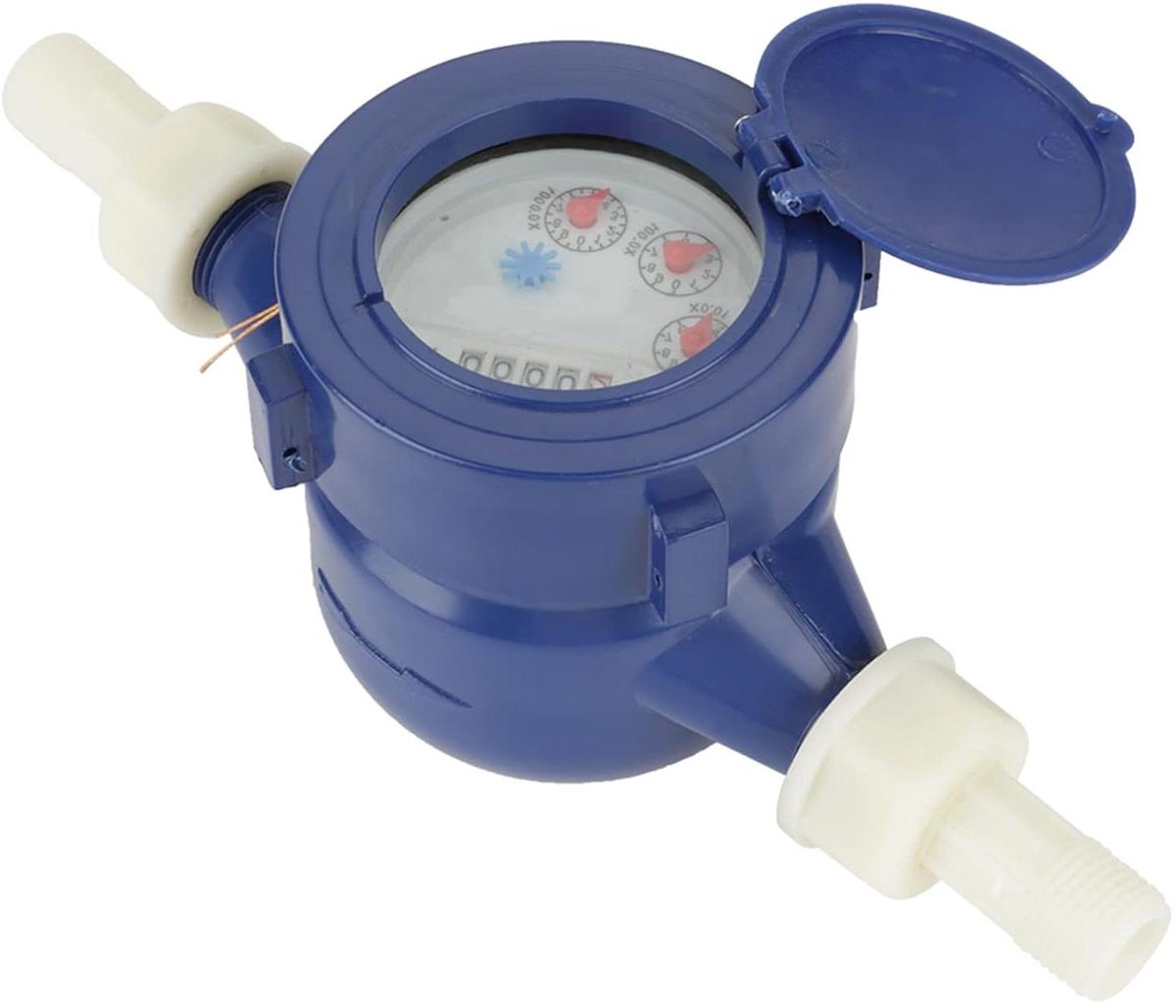 Watermeter DN15 - Debietmeter Koud Water - Waterverbruik Meten - Draaibare Teller - DN15 - Blauw