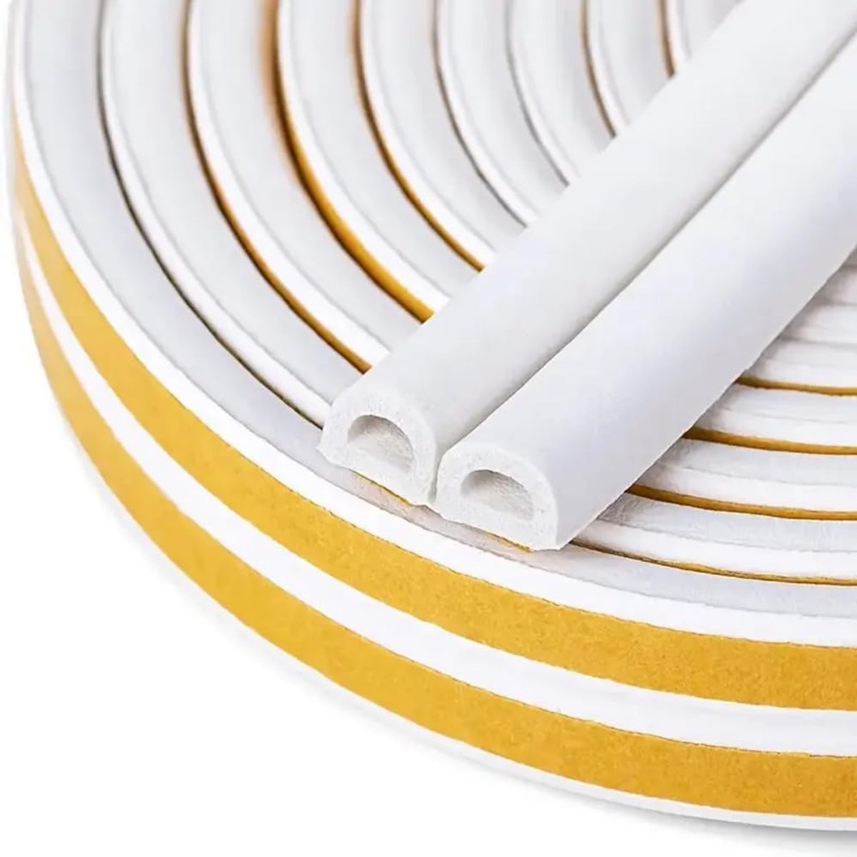 SnelShoppen - Afdichtingstape D-profiel Tochtstrip voor Deuren en Ramen - Zelfklevend Schuimtape Waterdicht Winddicht Stofdicht Geluidsisolatie Anti B