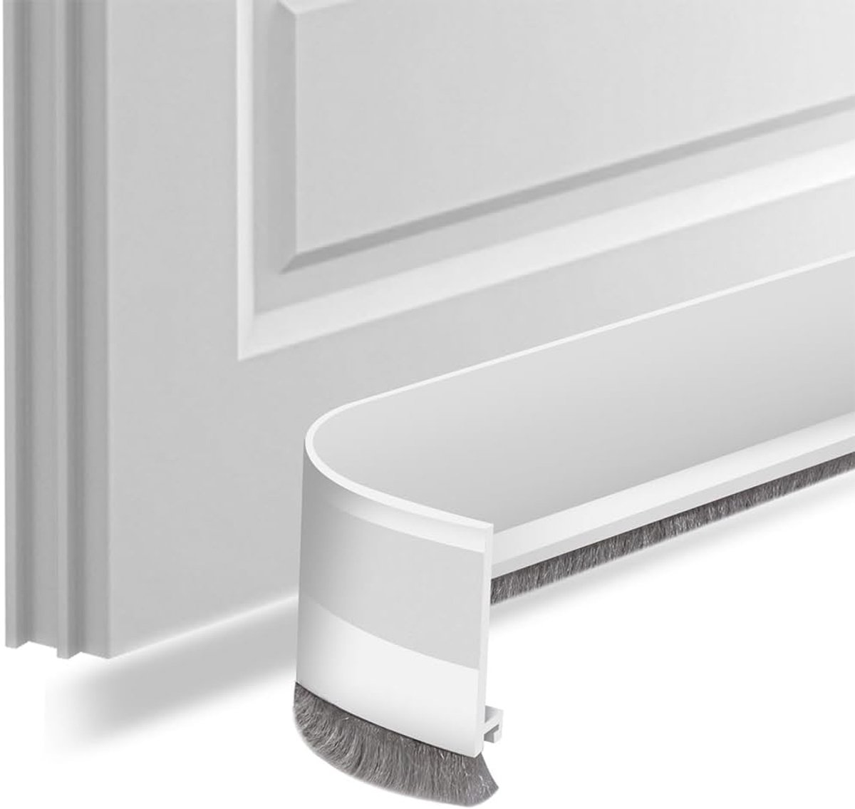 Thijox - Deurafdichting, Zelfklevende Deurborstel, Tochtstopper, Borstelafdichting, Strip, Kamerdeurafdichting, Wit, 5 cm, Ideaal voor Huis, Tuin en K