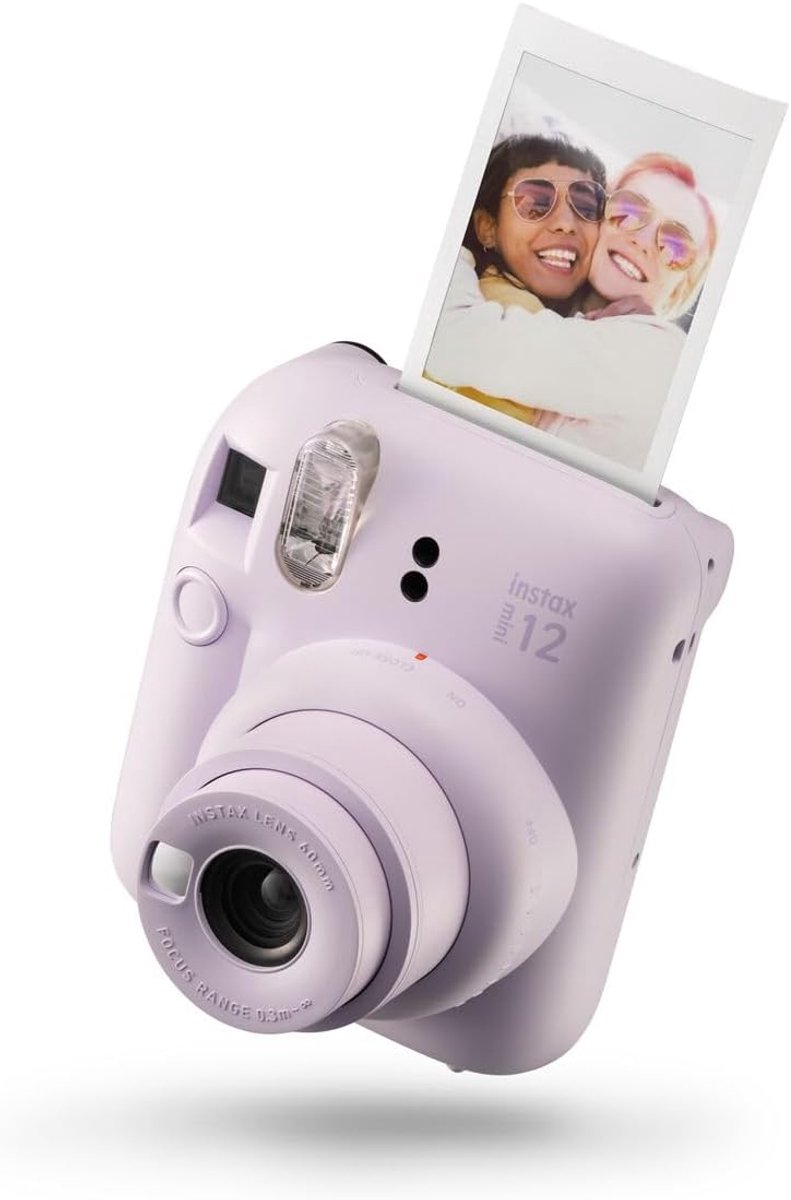 SnelShoppen - Instax Mini 12 Instant Camera, Lilac Purple - Gebruiksvriendelijke Fotocamera met Automatische Belichting - Perfect voor Feesten, Kinder