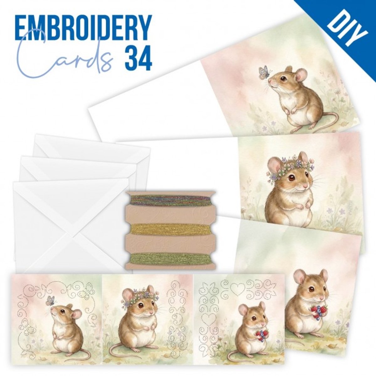 Stitch and Do Cards 34 - Cute Mice