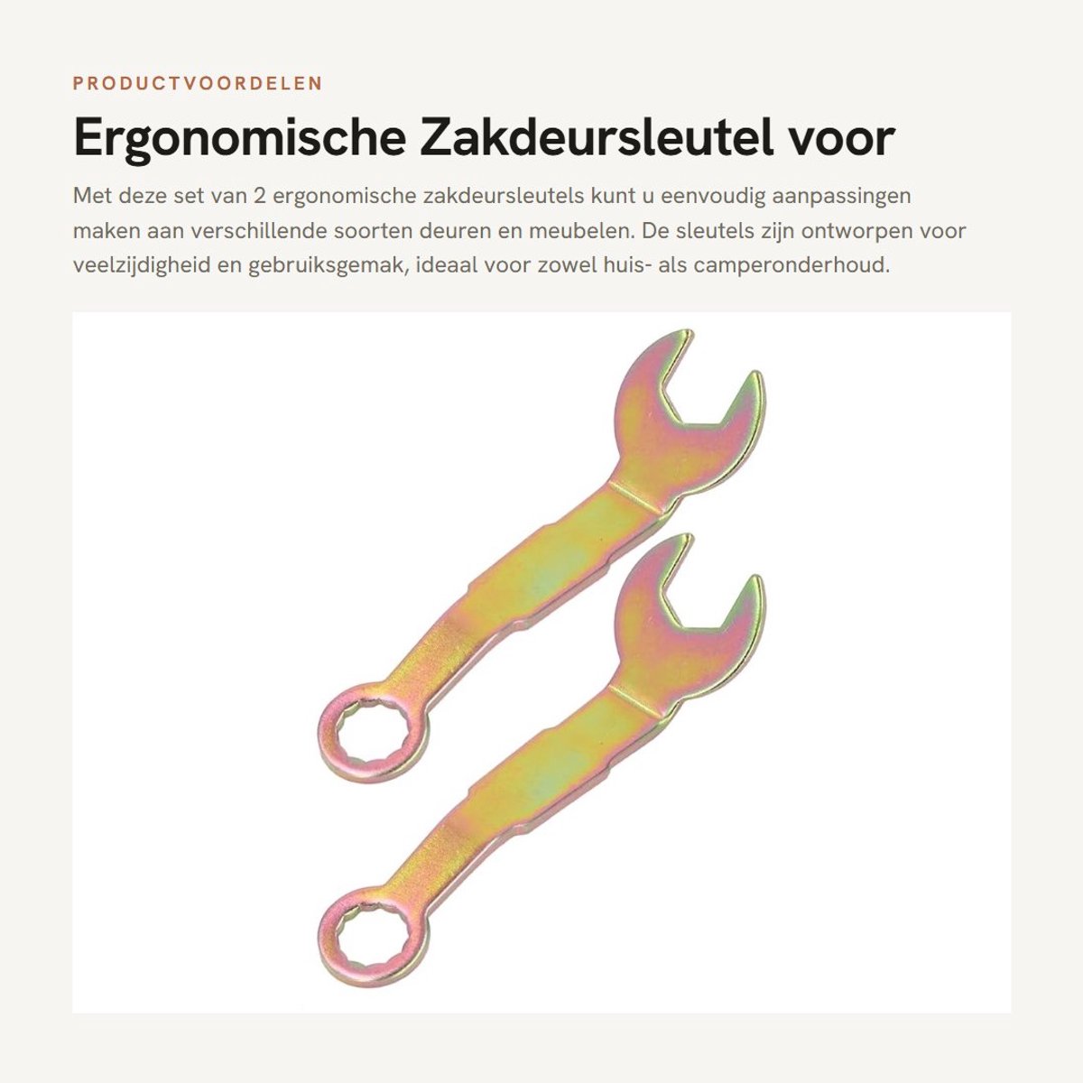 Dailygoods - Ergonomische Zakdeursleutel voor Multifunctioneel Gebruik