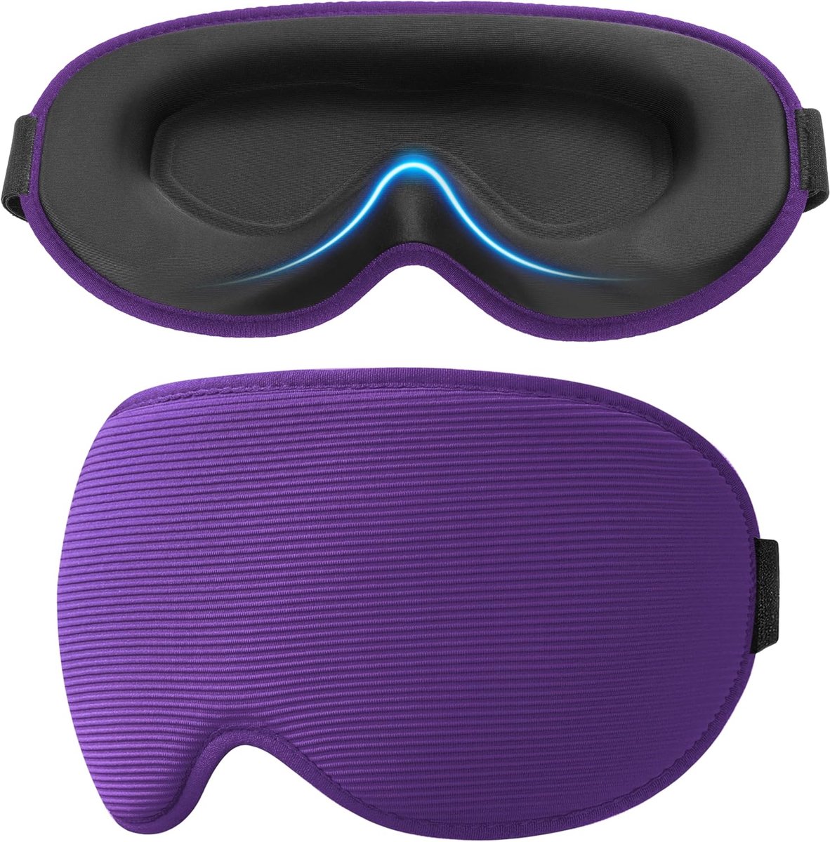 Thijox - 100% Verduisterend Slaapmasker voor Volwassenen - Oogmasker Zonder Oogdruk voor Zijslapers - 3D-Uitsparing, Ultrafijne en Comfortabele Blindd