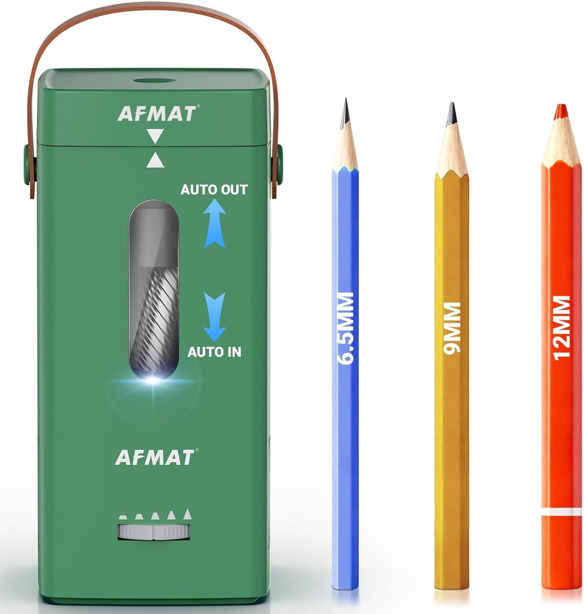 Thijox - Elektrische Puntenslijper - Volledig Automatische Puntenslijper - Oplaadbare Hands-Free Puntenslijper voor Jumbo en Kleurpotloden (6,5-12 mm)