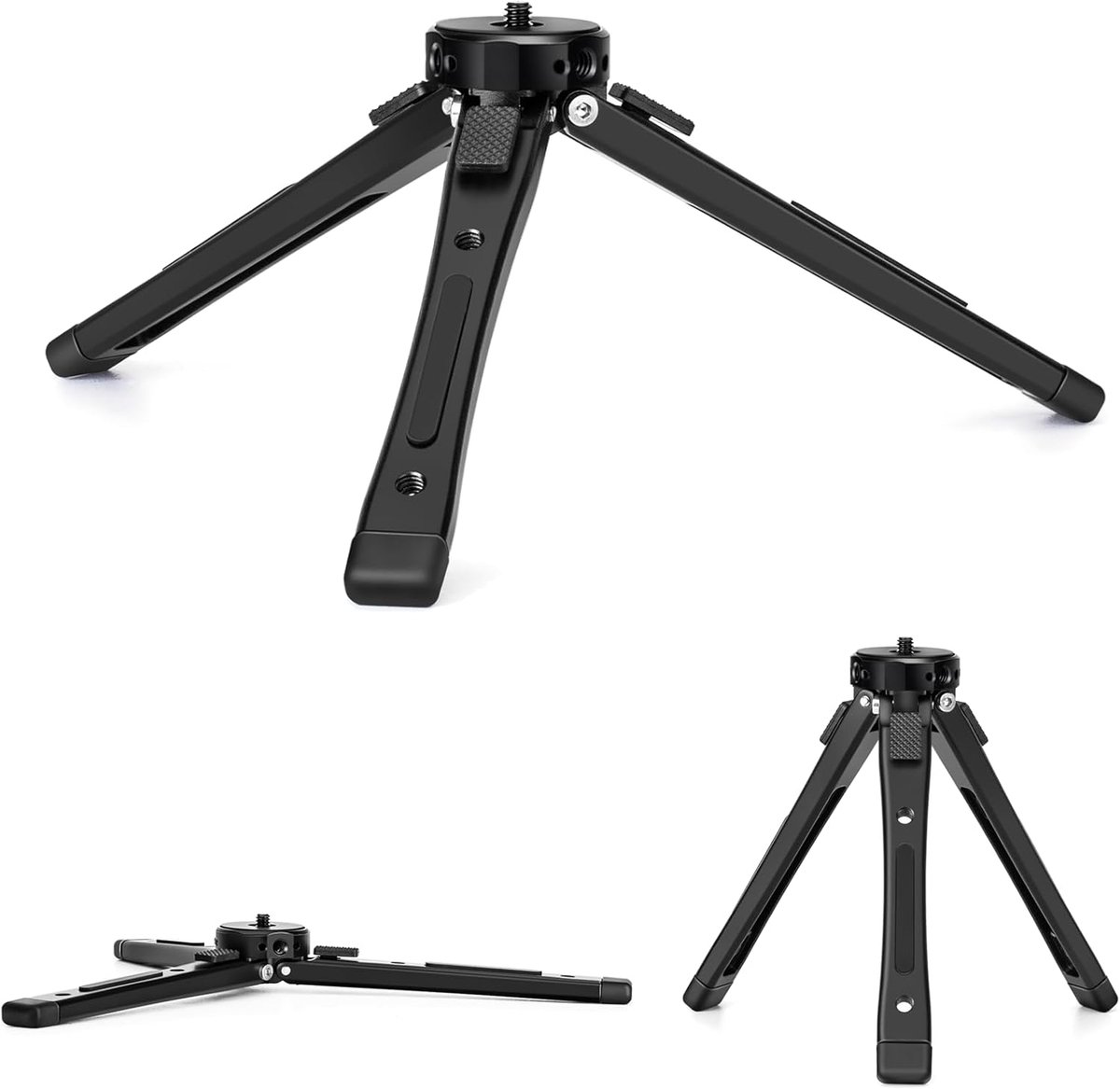 Thijox - Hoogwaardig Metalen Camerastatief - Universeel Mini Tafelstatief voor Camera, Gimbal, Actiecamera, Camcorder, Microfoon, LED-licht - 40 kg Dr