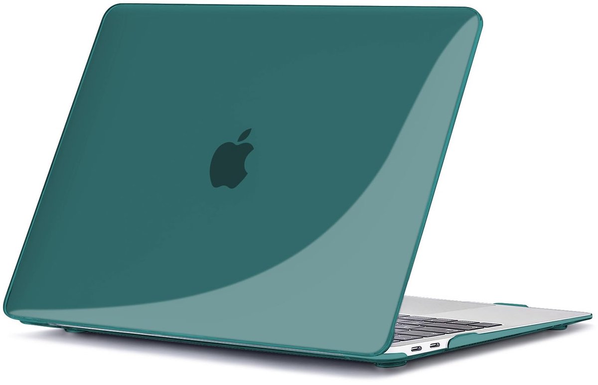 Inovra - TECOOL Hoes compatibel met MacBook Air M1 (A2337) / MacBook Air 13 inch Retina 2020 2019 2018 (A2179 A1932), Ultradunne Beschermende Hard Shell Case, Kristal Donker Turquoise