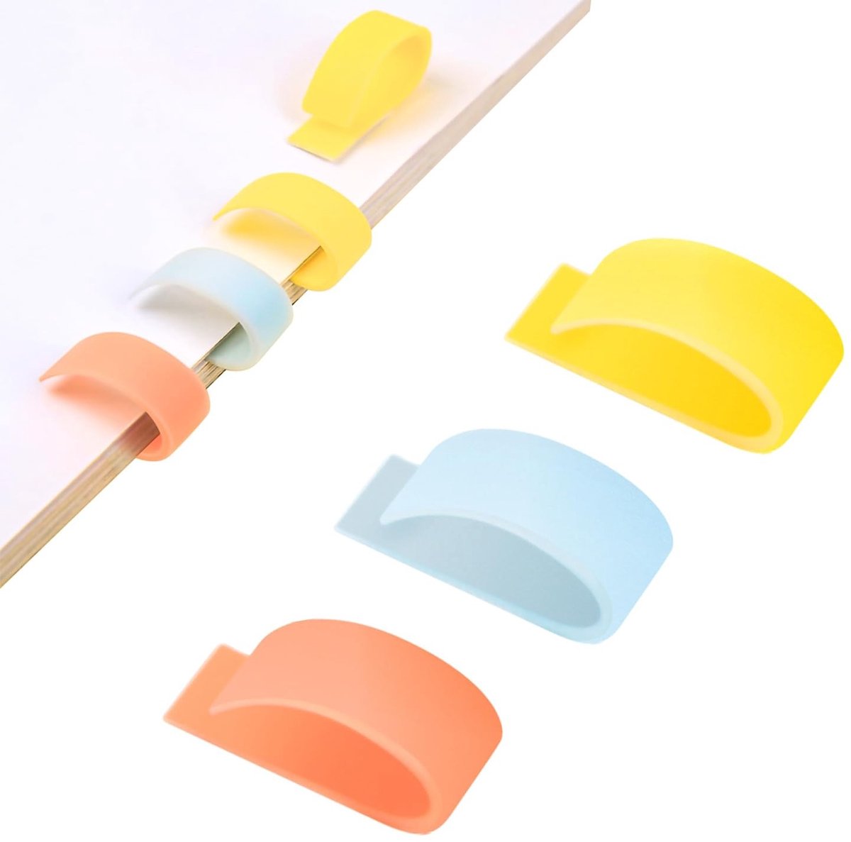 Inovra- Boekenleggers Set van 6 - Siliconen Bladwijzers - Kleurrijke Boekenaccessoires - Cadeaus voor Boekenliefhebbers - Verhoogt Leesbelangstelling - Antislip Ontwerp