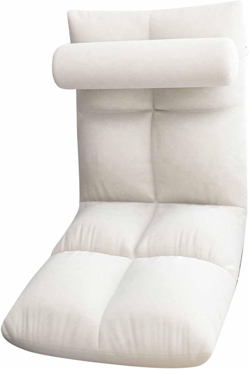 Verstelbare Vloerstoel met Lendensteun, Zachte Lounge Sofa met 5 Posities voor Woonkamer en Slaapkamer, Ideaal als Zitzak of Bed