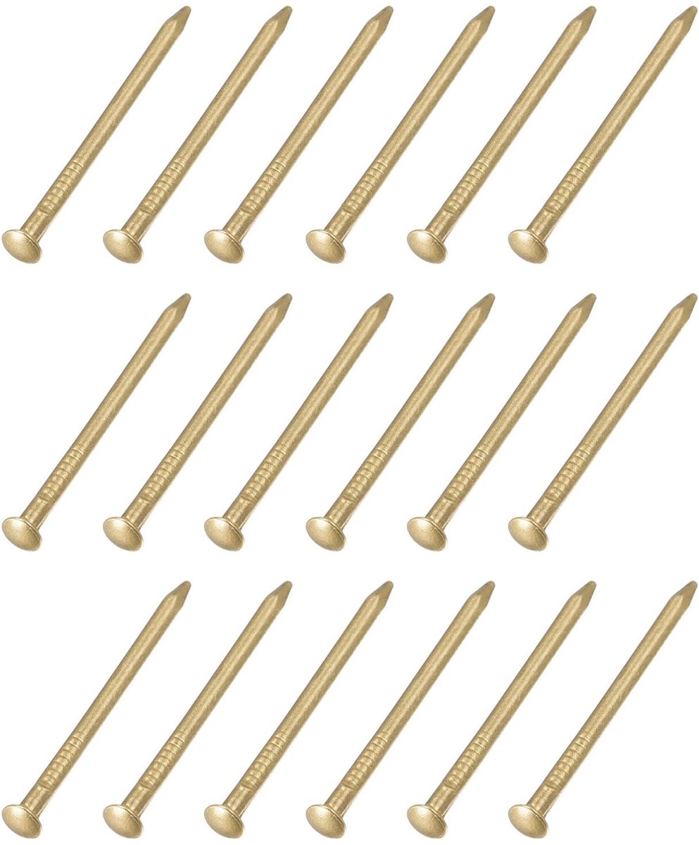Inovra - Kleine Messing Nagels 50 Stuks voor Houtbewerking
