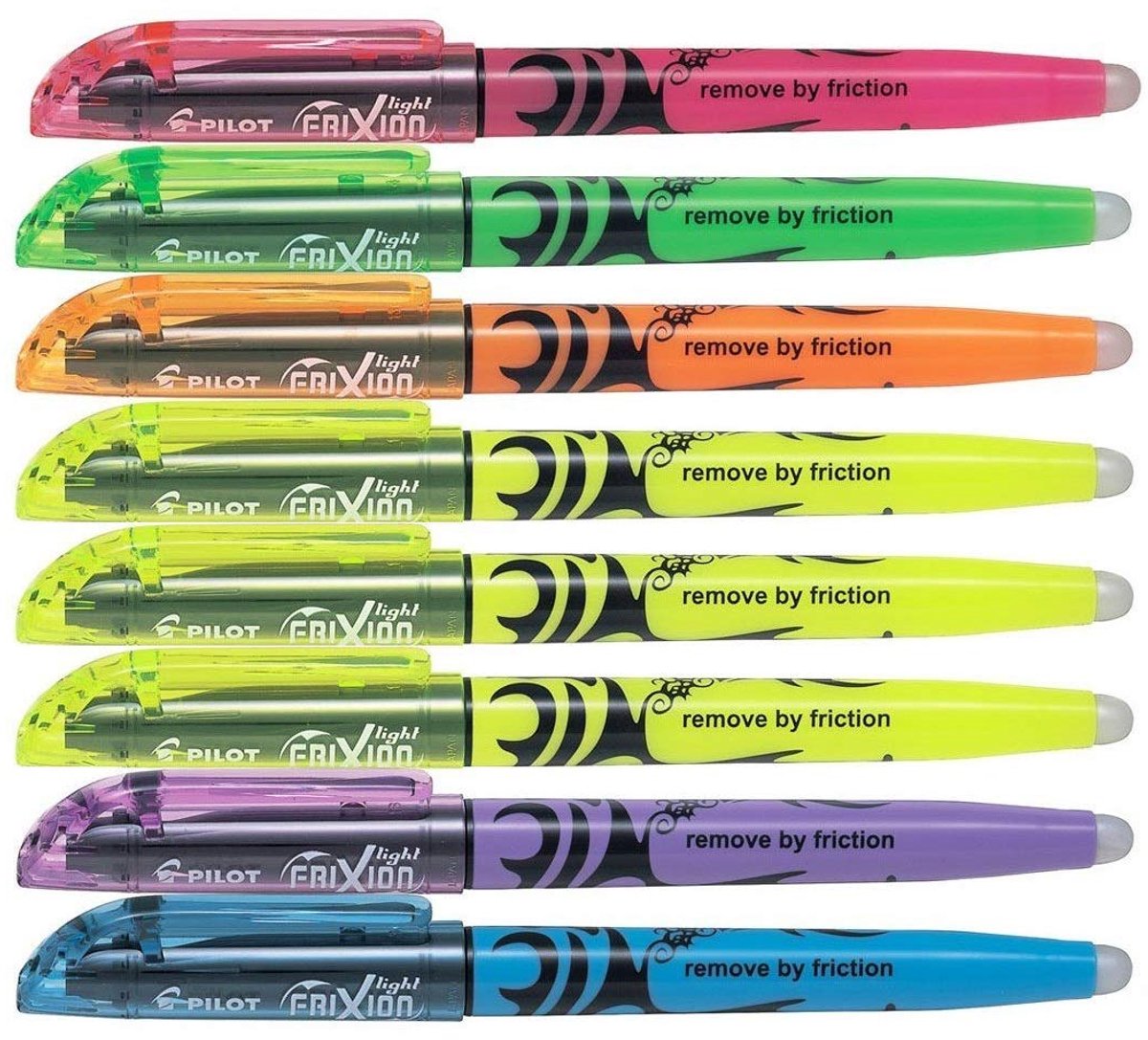 SnelShoppen - 8-delige set neon markeerstiften FriXion Light, kleurencollectie voor school, kantoor, creatief gebruik, uitwisbaar, veelzijdig, perfect