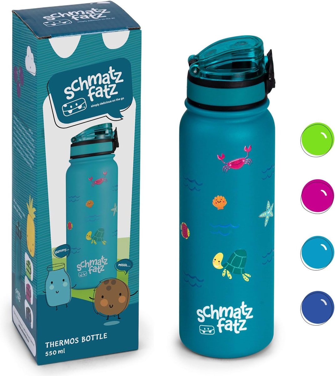SnelShoppen - Lekvrije Drinkfles voor Kinderen 550 ml - Roestvrij Staal - BPA-vrij - Ideaal voor School, Kleuterschool, Sport en Avontuurlijke Uitjes