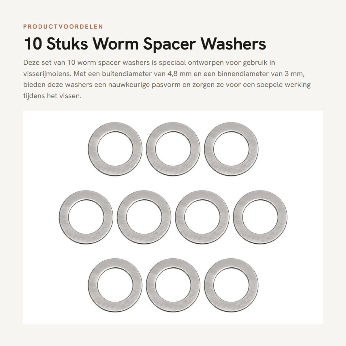Inovra- Spacer Washer 10 Stuks - Vervangingsonderdeel - Roestvrij Staal - Buitendiameter 4,8 mm - Binnendiameter 3 mm - Dikte 0,2 mm - Wasmachine