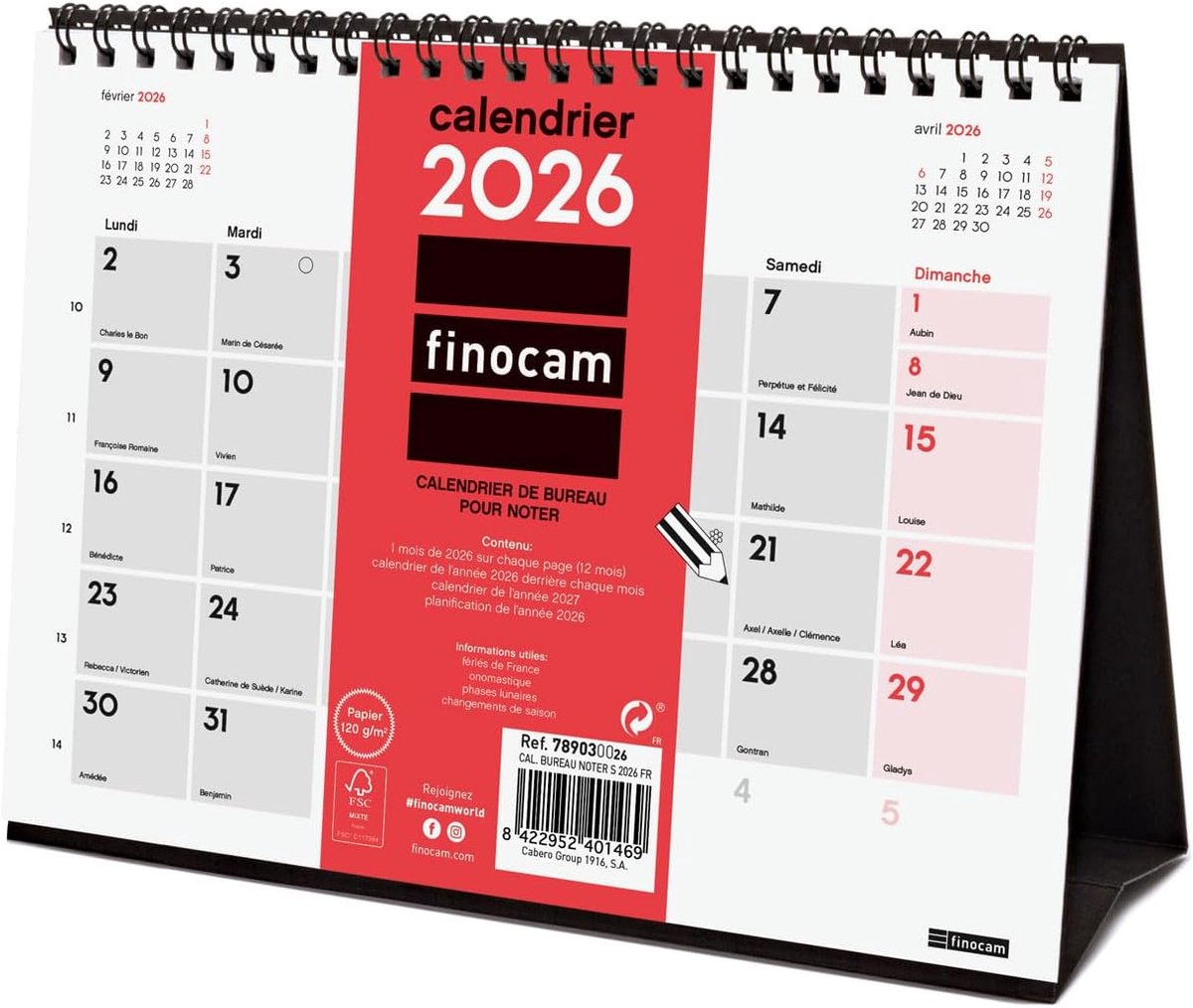 SnelShoppen - Bureaukalender 2026 - 1 maand per pagina - Neutrale maandplanner - A4 formaat - Perfect voor persoonlijke organisatie - Ideaal voor thui