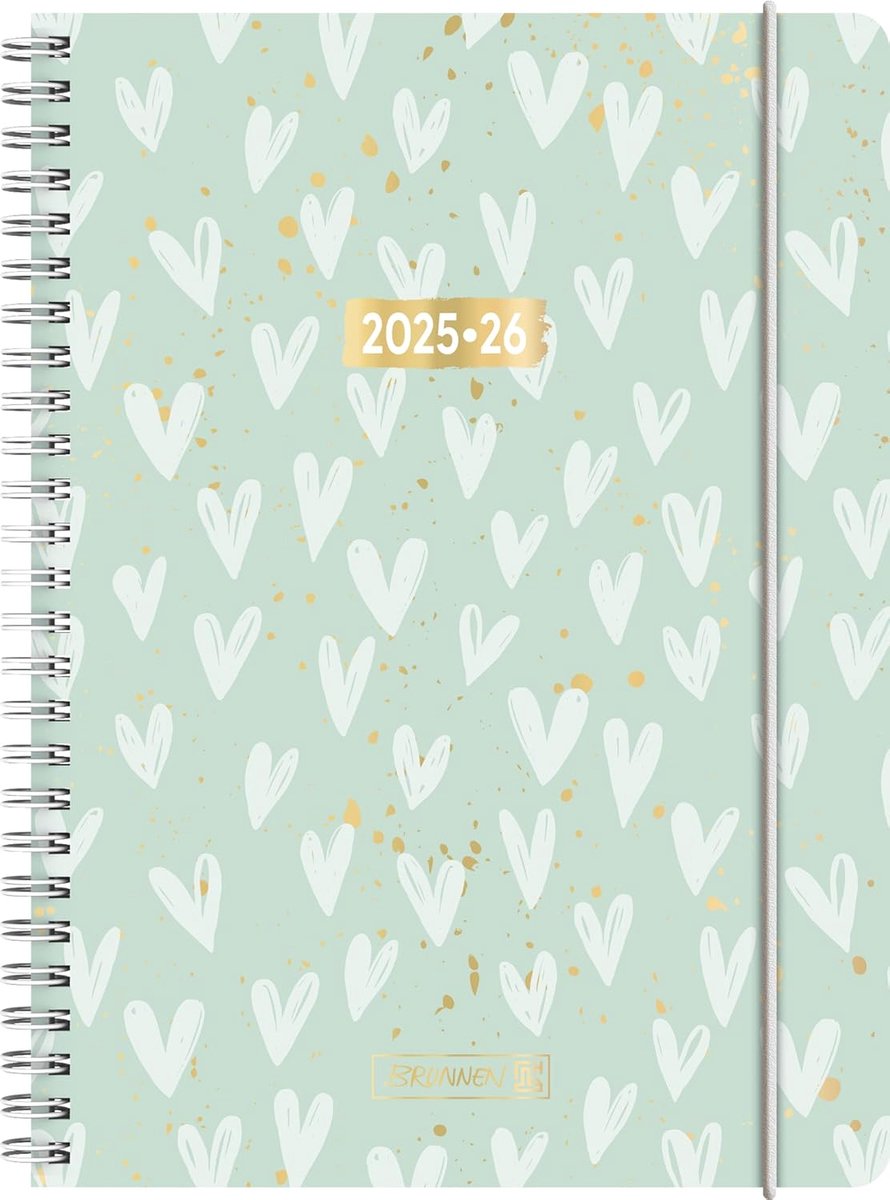 Thijox - Schoolagenda 2025/2026 A5 'Hearts' | Kunststof, Perfect voor Kinderen, Met Ruimte voor Notities, Kleurvol en Stijlvol, Ideaal voor School en