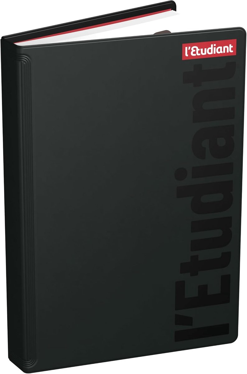 Thijox - Schoolagenda eerste jaar 2023-2024, dagformaat 12x17 cm, gewatteerde PVC omslag, zwart, handige planner voor studenten, schoolorganisatie, co