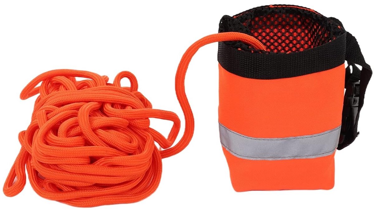 Gooi Zak met Touw, Reflecterend Drijvend Touw voor Kayakken, Vissen en Boottochten, Ideaal voor Rafting en Noodsituaties