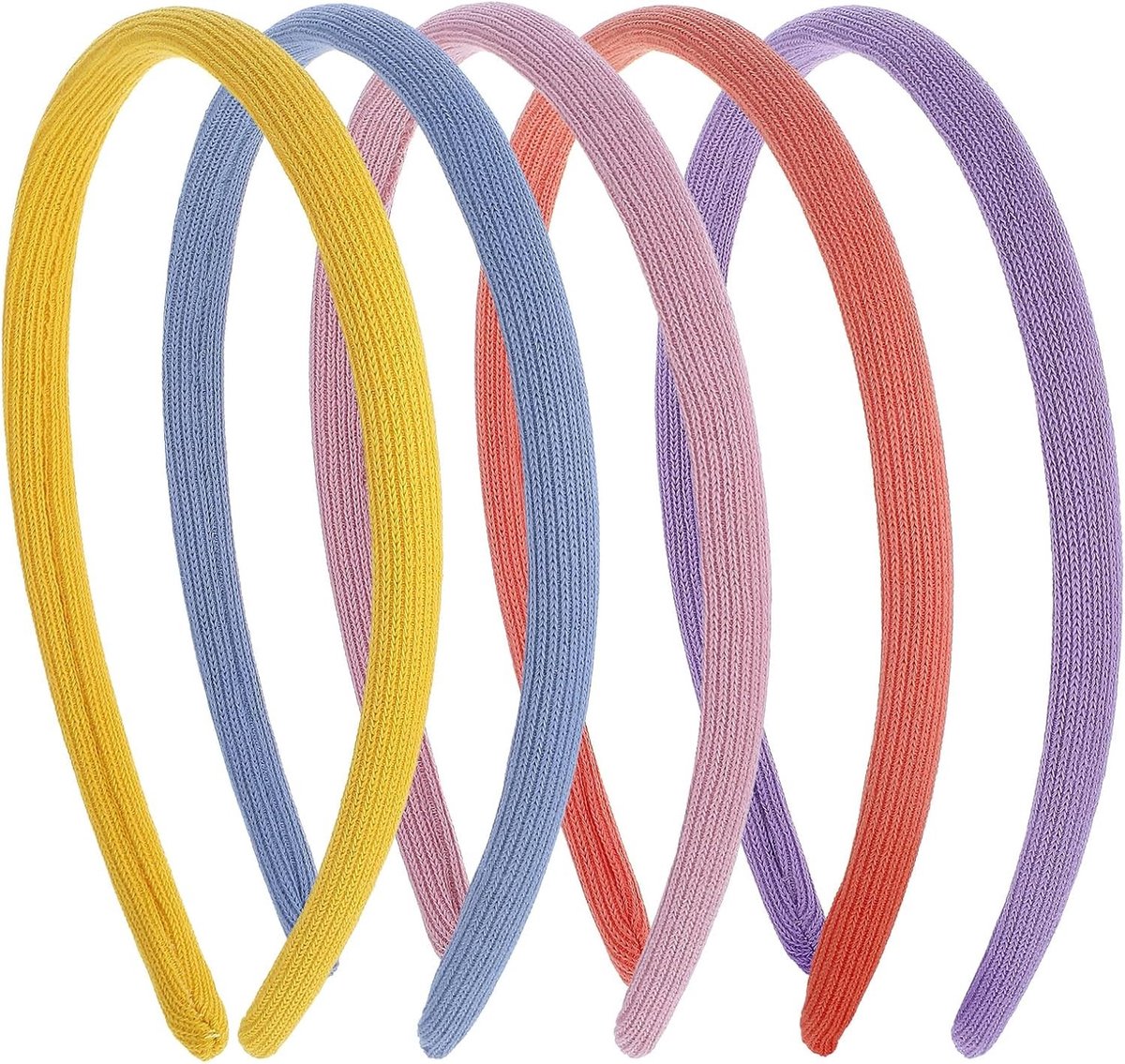Set van 5 Satijnen Haarbanden voor Meisjes en Vrouwen - Antislip, Multikleurige Haaraccessoires voor Mode en Comfort