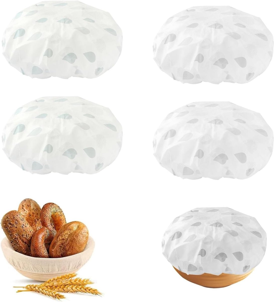 5-pack herbruikbare deksels voor zuurdesem fermentatie, ongebleekt, geschikt voor 3-4 inch potten, ideaal voor starters en kaas maken