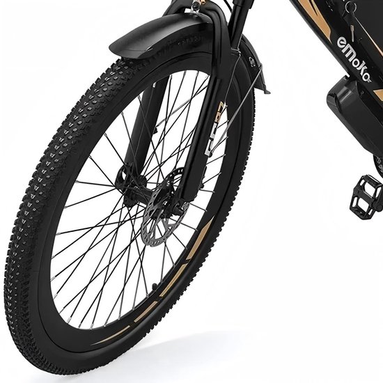 EC27 Elektrische fiets 48V 17.5 A batterij, 75km lange levensduur van de batterij, 250W motor, topsnelheid 25km / h, 27.5-Inch wielen en achterrek — afbeelding 4