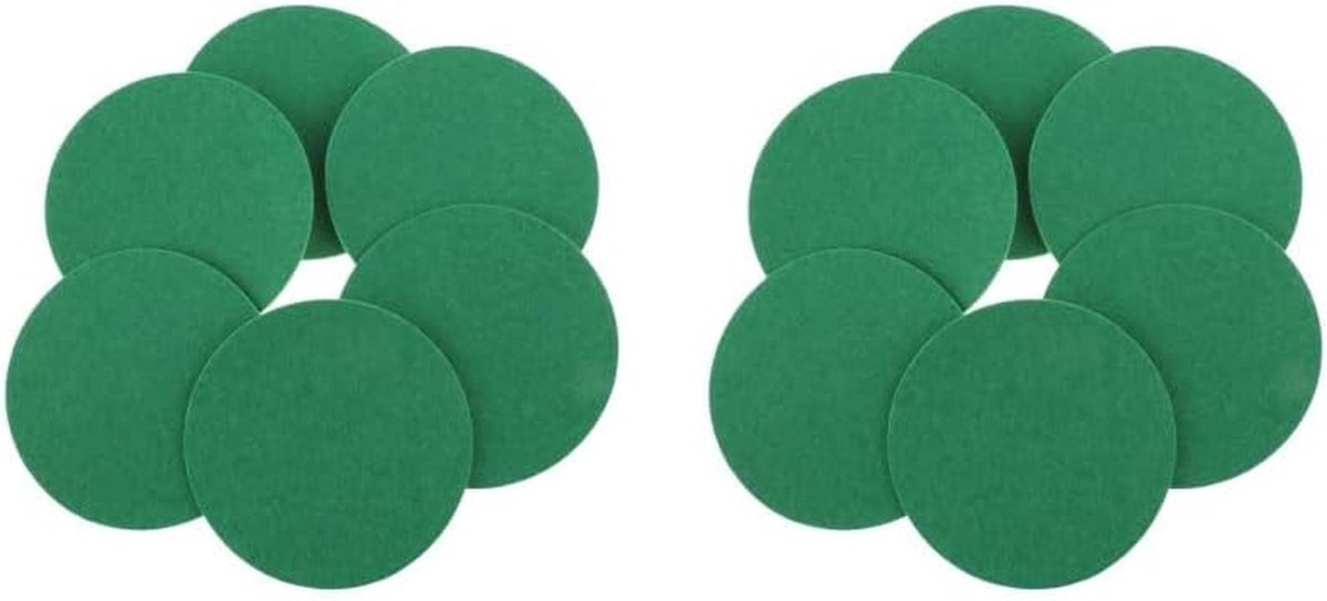 Air Hockey Vervanging - Viltjes Set - Tafelspel Onderhoud - Zelfklevend - 6 Stuks - Groen