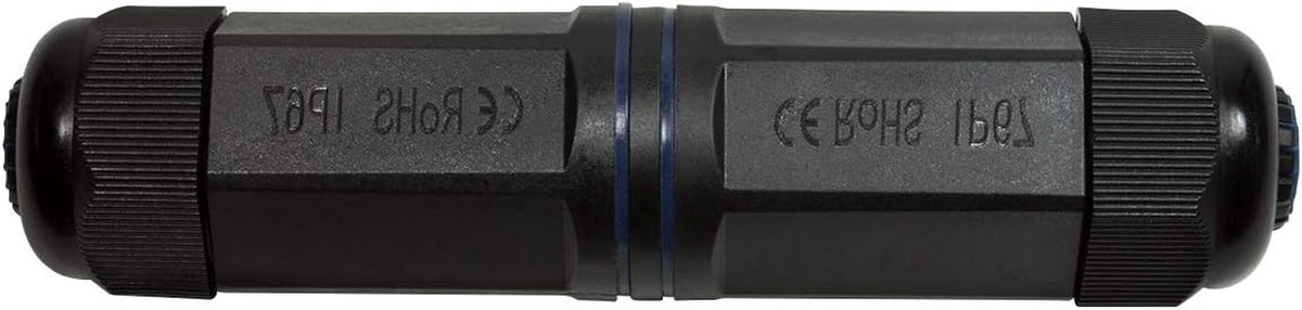 Patchkabelverbinder - RJ45 Connector - Buiten Gebruik - IP67 Waterdicht - Cat 6 - Zwart
