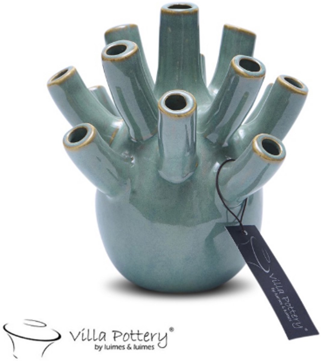 Vaas - Villa Pottery - Woondecoratie - Keramiek - Decoratie - Voorjaarscollectie - Waterdicht - Pinokkio 1_1 Green