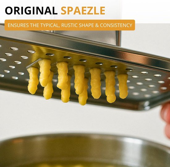 Spätzle Knöpfle Snijmachine - Deegmaker Pasta Maker - Zelf Pasta Maken - Roestvrij Staal - 315 cm - Zilver — afbeelding 4