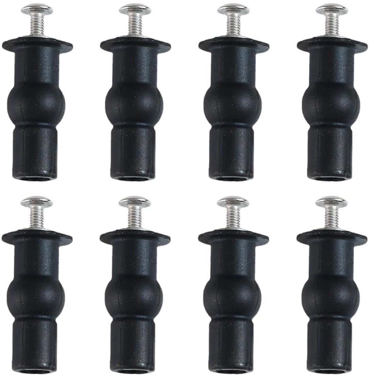 Toiletzitting Bevestiging - Universele Schroeven - Badkamer Reparatie - 8 Stuks Set - 14-16 mm Gaten - Zwart