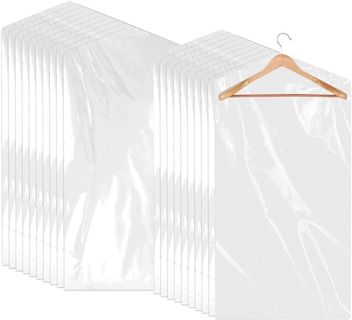 Kledingbeschermhoezen - Kledingzakken - Kleding Opbergen - Stof- en Waterdicht - 30 Stuks - Transparant