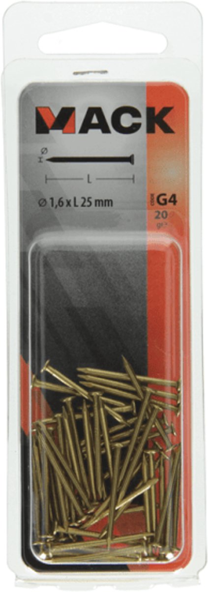 SAM Nagel platte kop Staal Onbehandeld 1,6x25mm 20 stuks