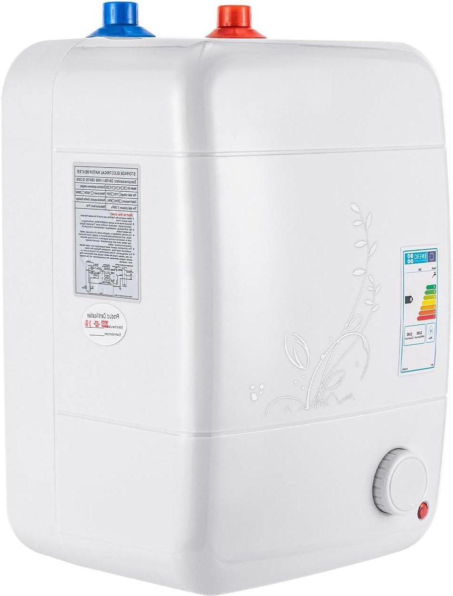 Elektrische doorstroomboiler - Kleine boiler - Direct warm water - Temperatuur instelbaar - 8 liter - Wit