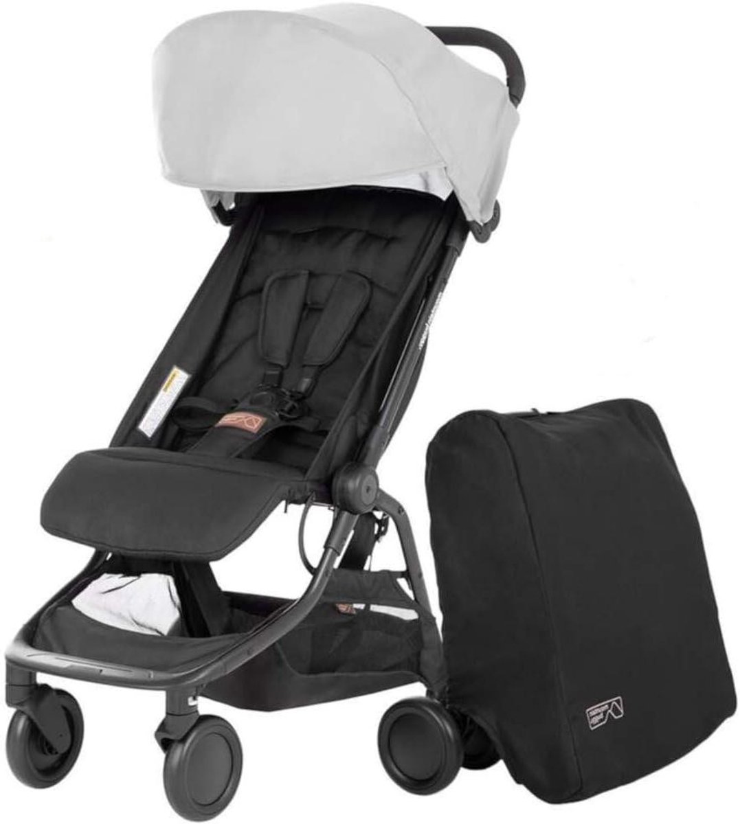 Reisbuggy - Compacte Kinderwagen - Reizen met baby - Lichtgewicht ontwerp - Onder 6 kg - Zilver