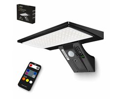 Lueas® Lueas®- Draadloze LED Muurlamp Met Bewegingssensor - Met Afstandsbediening - Op Zonne-energie - Warm & Wit licht