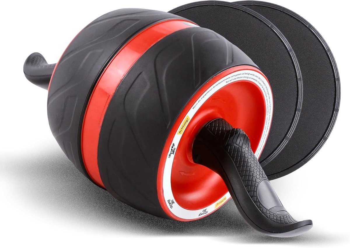 Thijox - Buiktrainer voor Thuis - Buikspiertrainer met Schuifpads - Extra Brede Buikroller - Sport Fitnessapparatuur - Antislip Handgrepen - Eenvoudig