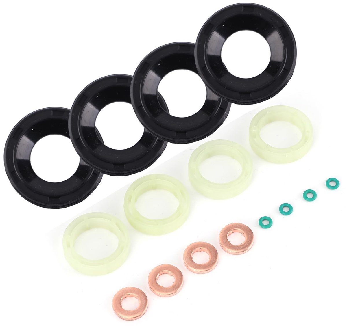 Dailygoods- Injector Afdichtingsset - O-ringen Kit - Vervanging 1314368 - Geschikt voor 206/207/307/308/407 - Materiaal ABS - Voor 1.6HDI 2004-ON - Afdichtingsringen