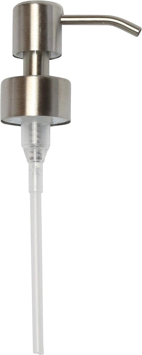 Thijox - Kapitan Vervangingspompkop voor Zeepdispenser, Geborsteld Roestvrij Staal, Standaard Halsmaat 28/400 (26 mm - 28 mm) - Duurzaam, Modern Ontwe