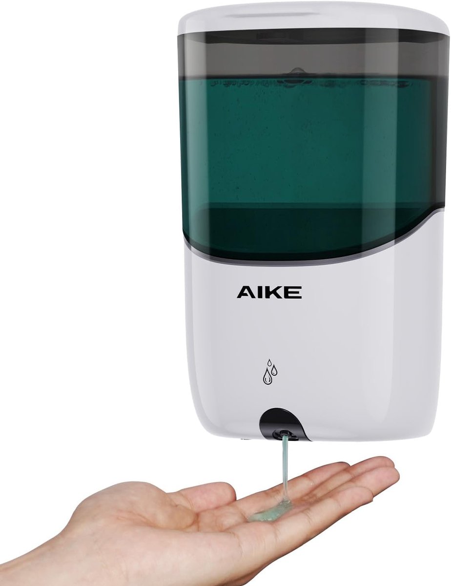 Thijox - Automatische Zeepdispenser Wandgemonteerd 650 ML - Vloeibare Zeepdispenser voor Badkamer en Keuken - Wit - Commerciële Handwas Dispenser