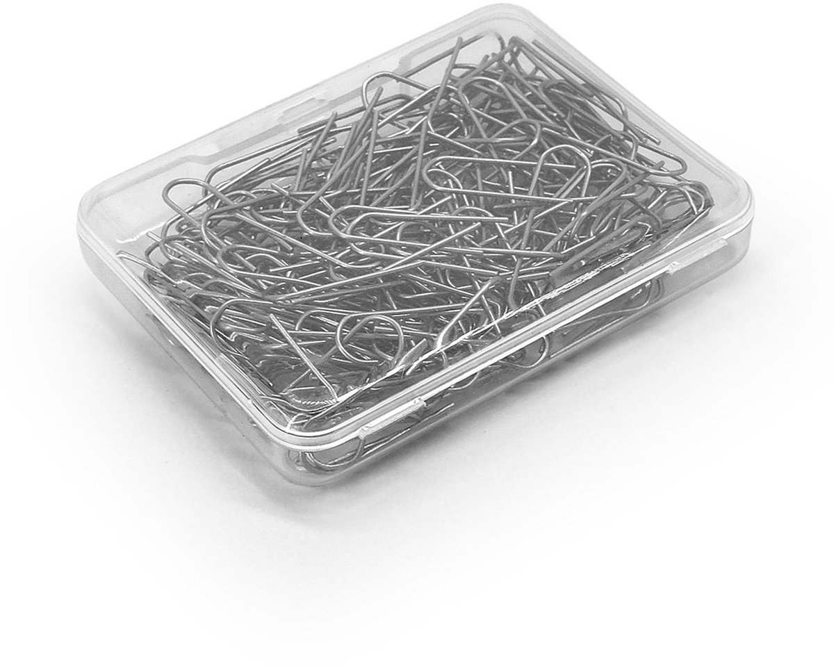 Dailygoods- Nichrome Draad Hoog Temperatuur - 200 Stuks - U-Hooks - 21 Gauge/0,7 mm - Keramiek - Praktische Opbergdoos - Verhittingsdraad