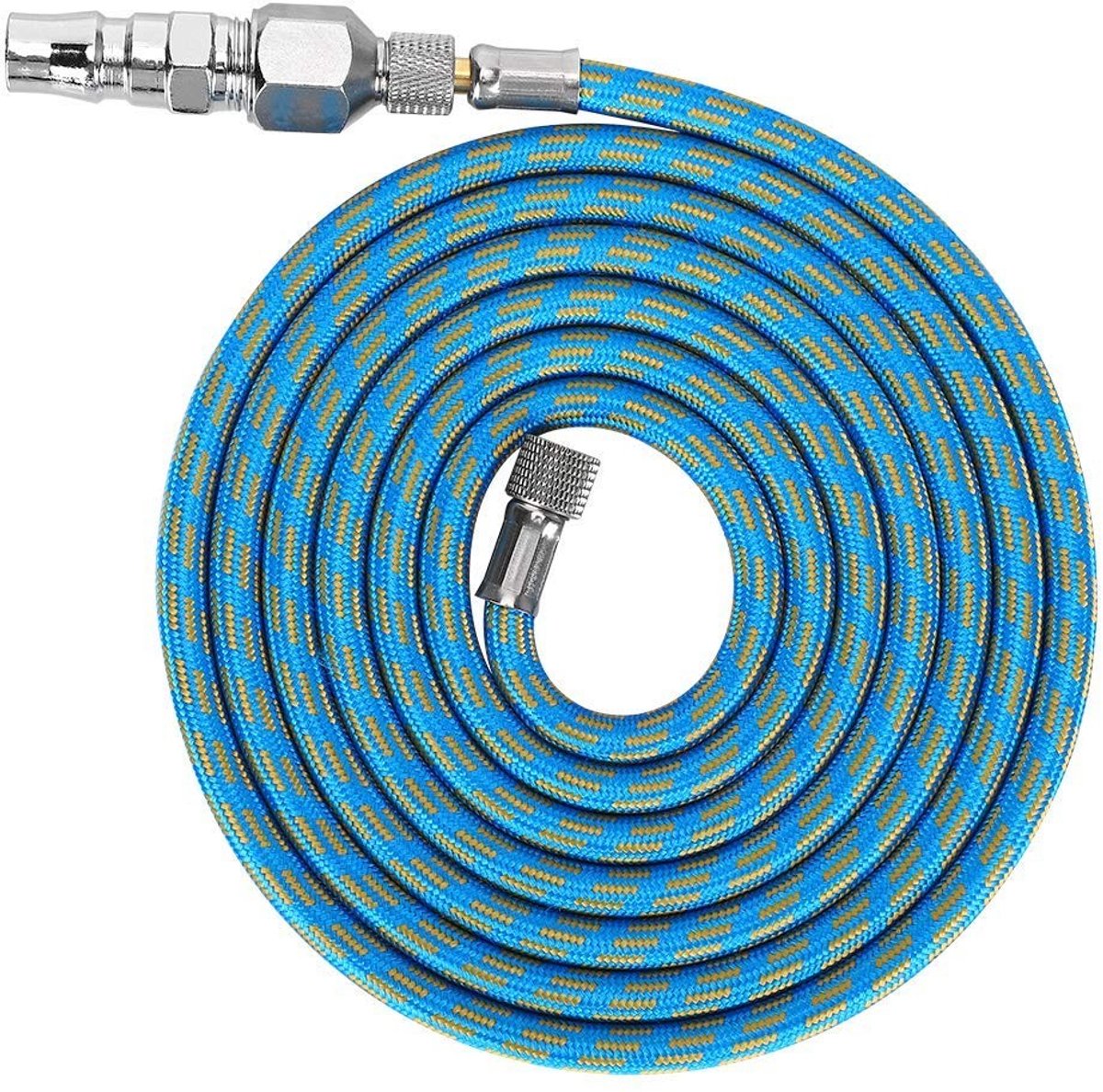 Dailygoods - Airbrush-slang - Gevlochten nylon luchtslang - Flexibel en duurzaam - Blauw - Persluchtslang voor spray luchtcompressor - Geschikt voor k...