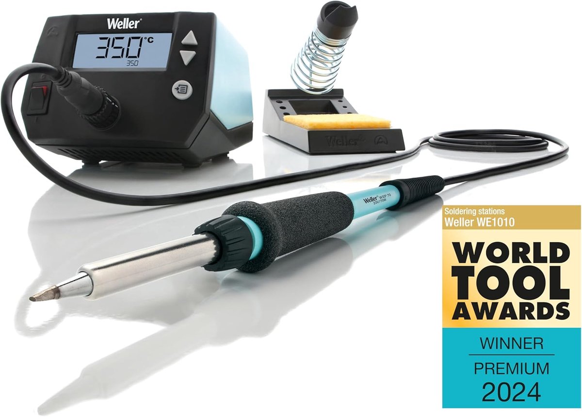 Thijox - Professioneel Digitale Soldeerstation 70 W met Temperatuurbereik 100 °C - 450 °C, Snelle Opwarming, Blauw, Ideaal voor Elektronica, Hobby en